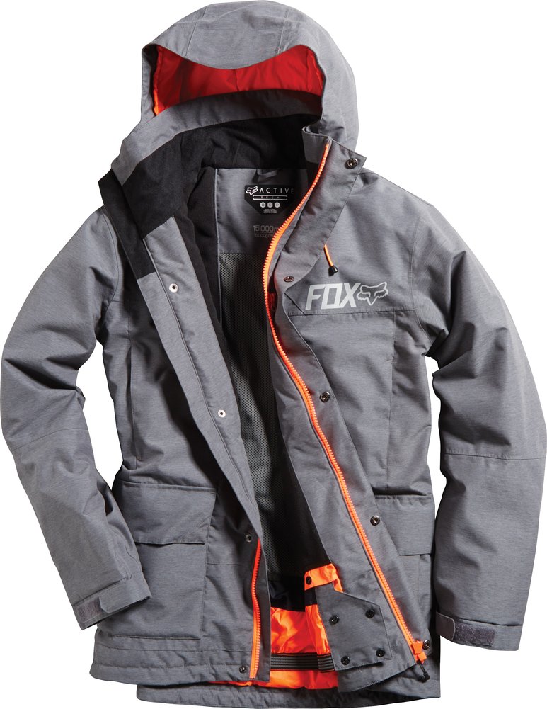 Fox Racing Mens Sanction Hooded Waterproof Insulated Hooded Jacket | eBay