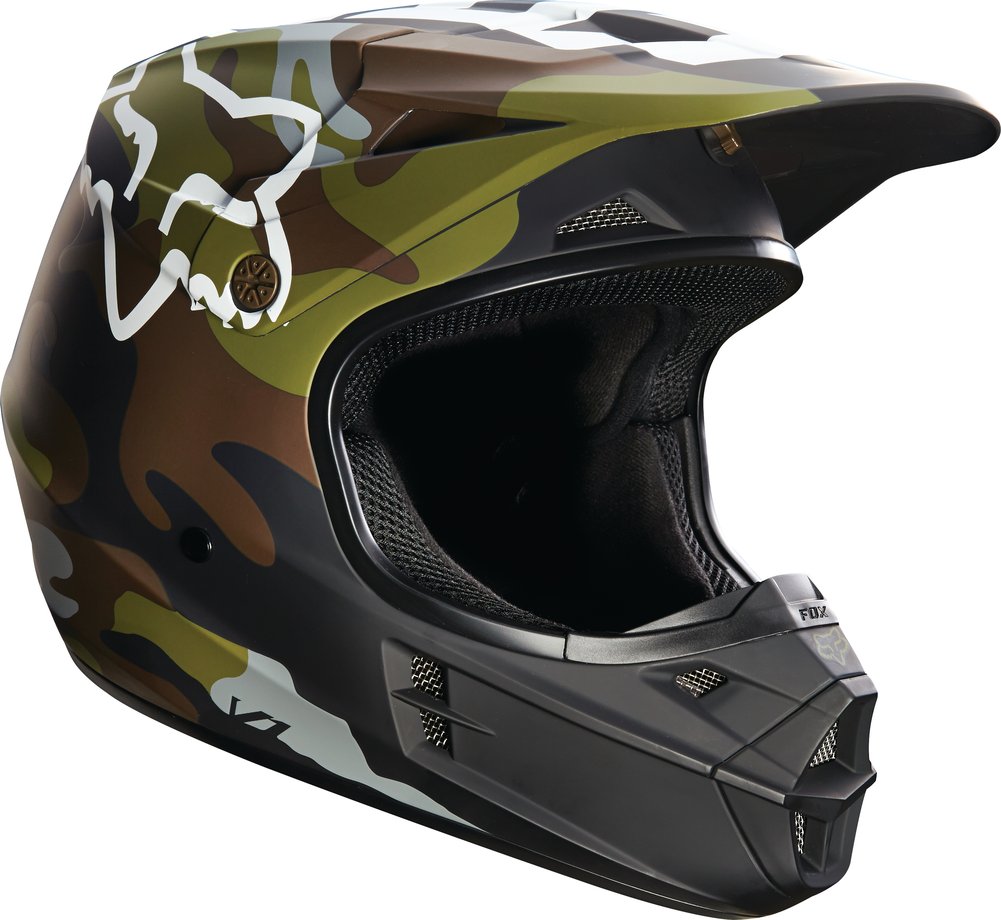 Fox Racing V1 Camo DOT MX Motocross Riding Helmet CLOSEOUT | eBay