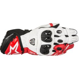 Alpinestars Mens GP Pro R2 Leather Riding Gloves White