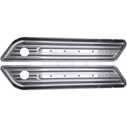 Covingtons Dimpled Saddlebag Hinge Covers Pair For Harley Touring Chrome C1010-C Unpainted