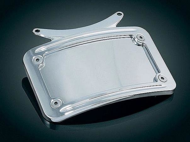 Supporto Targa Curvo Cromato Kuryakyn 3163 Per FLHX E Modelli Harley