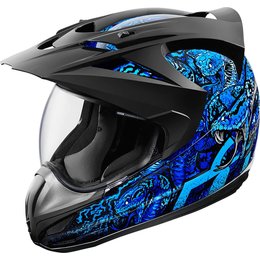Icon Variant Cottonmouth Dual Sport Helmet With Anti-Lift Visor Blue