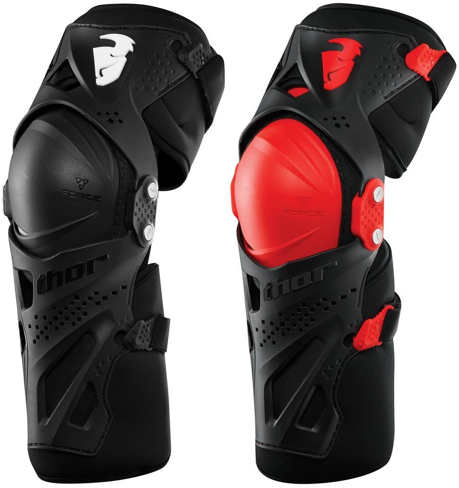 THOR FORCE XP KNEE GUARD PAD HINGED MOTOCROSS OFFROAD BLACK LARGE EXTRA LARGE