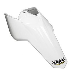 UFO Plastics Rear Fender W/Panels White KTM EXC SX SXF
