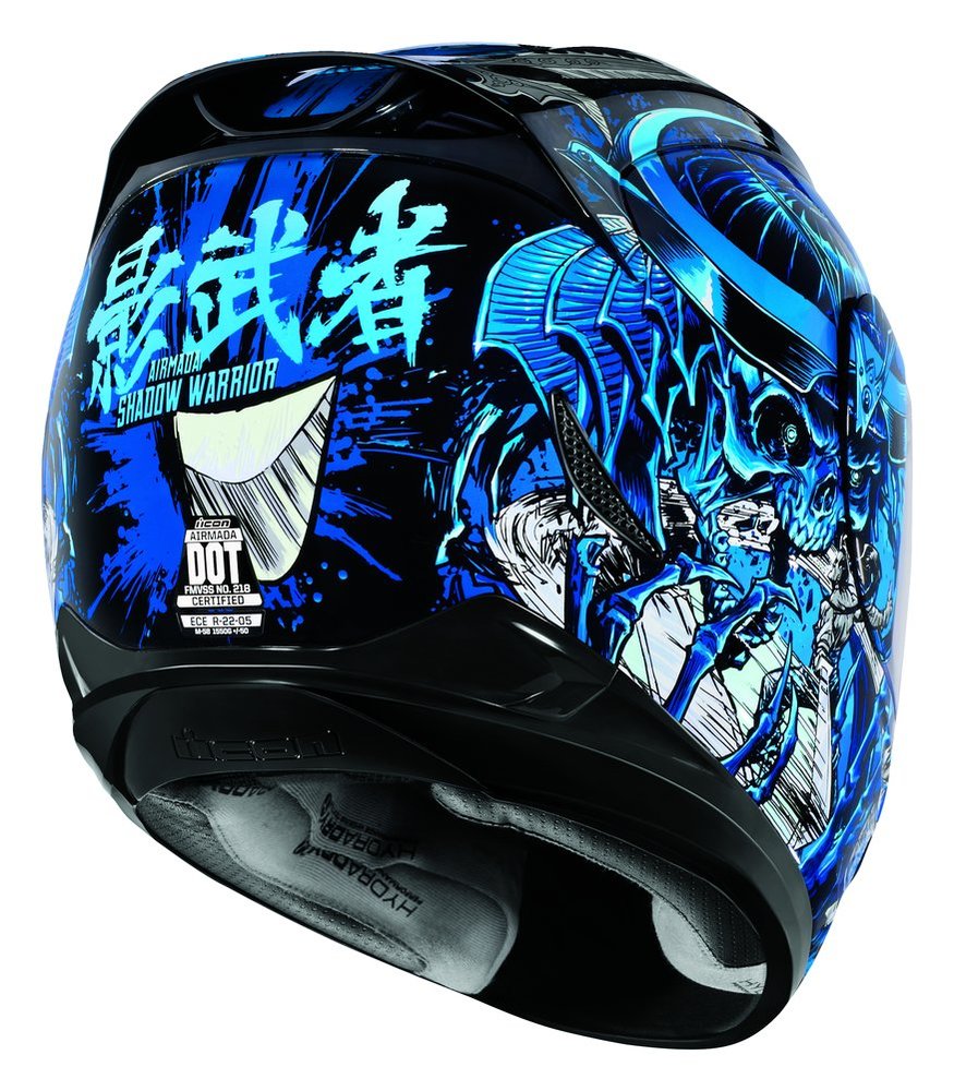 $190.00 Icon Airmada Shadow Warrior Full Face Motorcycle #204384