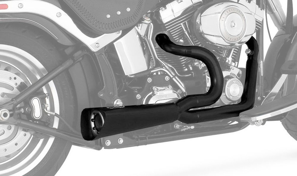 Falcon Double Groove Exhaust Harley Davidson Softail Deuce 2007-2007 