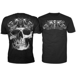 Lethal Threat Mens Biker Skull T-Shirt 2014 Black