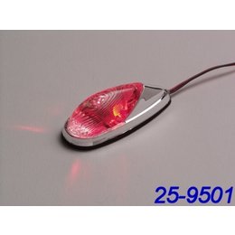 K&S Technologies Marker Lights Mini LED Flush Mount Chrome/Red