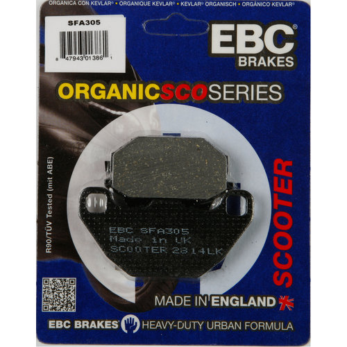 EBC Organic Front Disc Brake Pad SFA186 For Vespa PX125 (1998-2015) | Made In UK