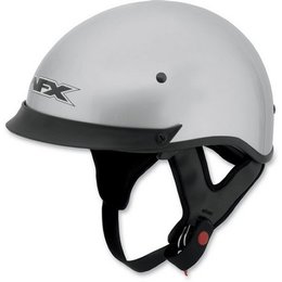 Silver Afx Mens Fx-72 Fx72 Half Helmet With Built-in Shield