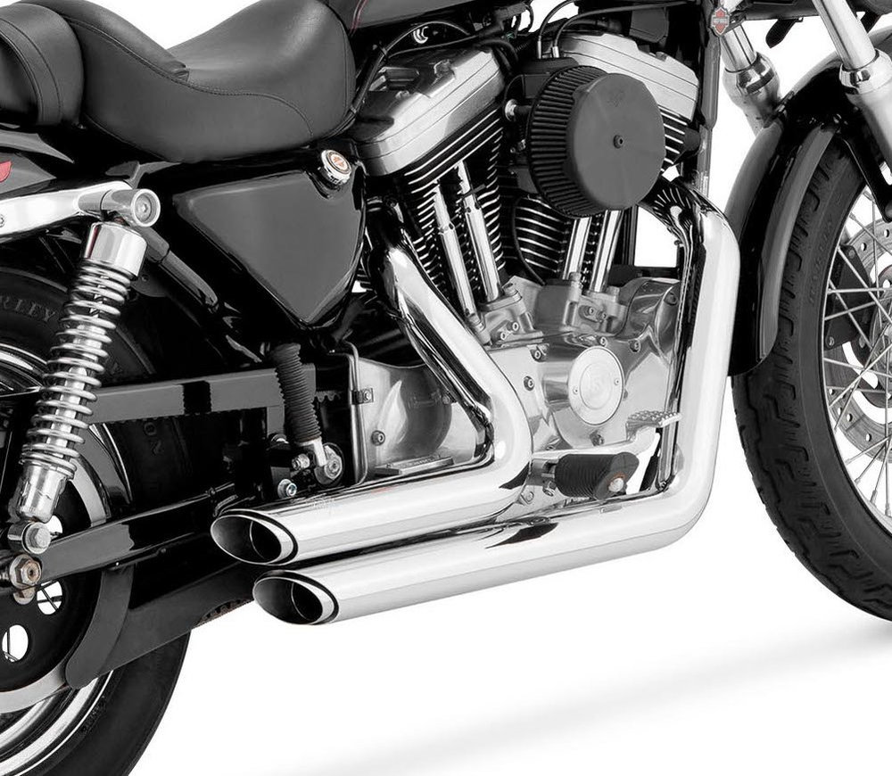 Black Staggered Short shots Exhaust W/Heat Shield Fit For Harley Sportster 1200