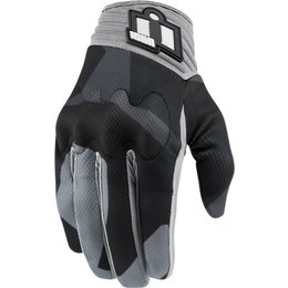 Icon Mens Anthem Deployed Touchscreen Capable Mesh Riding Gloves Grey