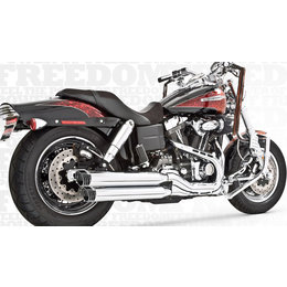 Freedom Performance Racing Slip-On Exhaust 3-1/4 In Chrome/Black Harley HD00317