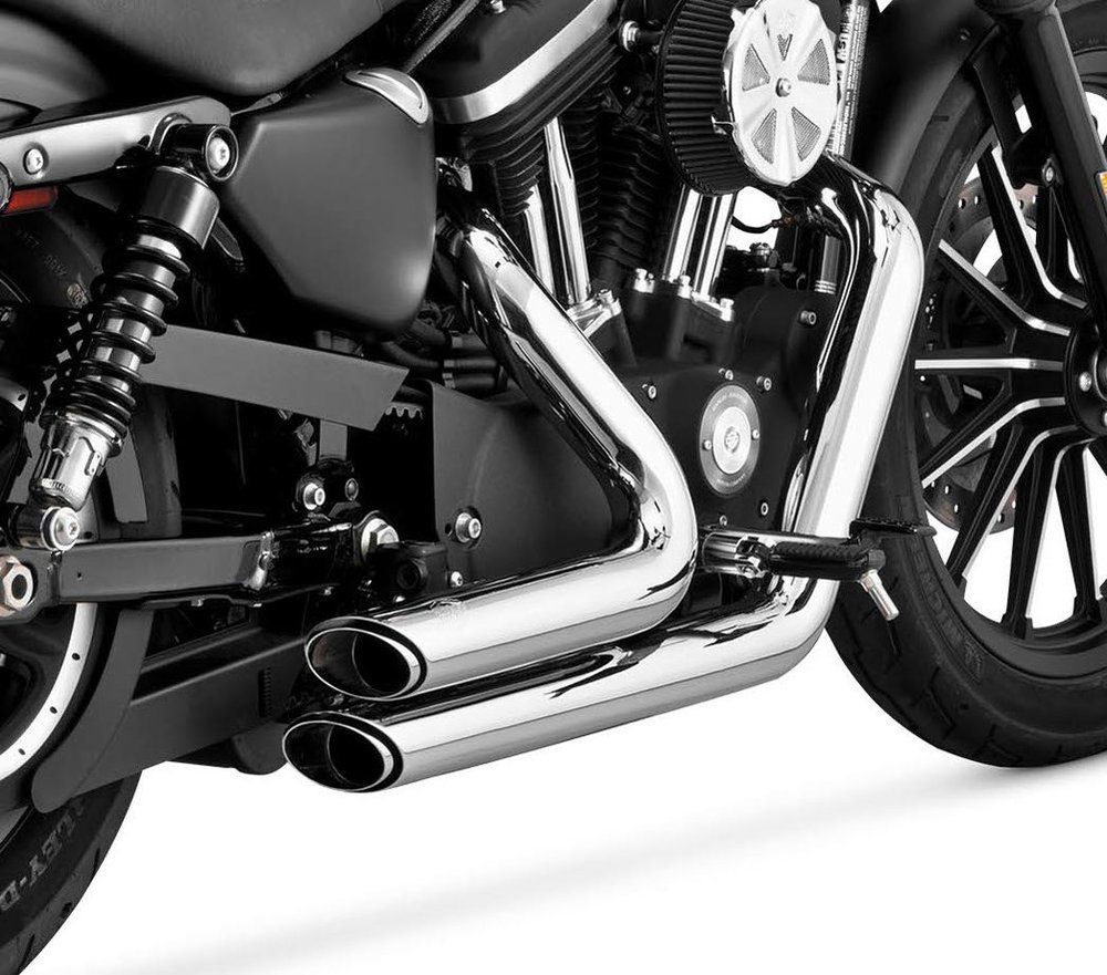 Black Staggered Short shots Exhaust W/Heat Shield Fit For Harley Sportster 1200 