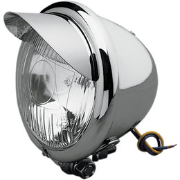 Drag Specialties 4-1/2 In 55W H3 Spotlight W/ Visor For Harley Chrome DS-280055
