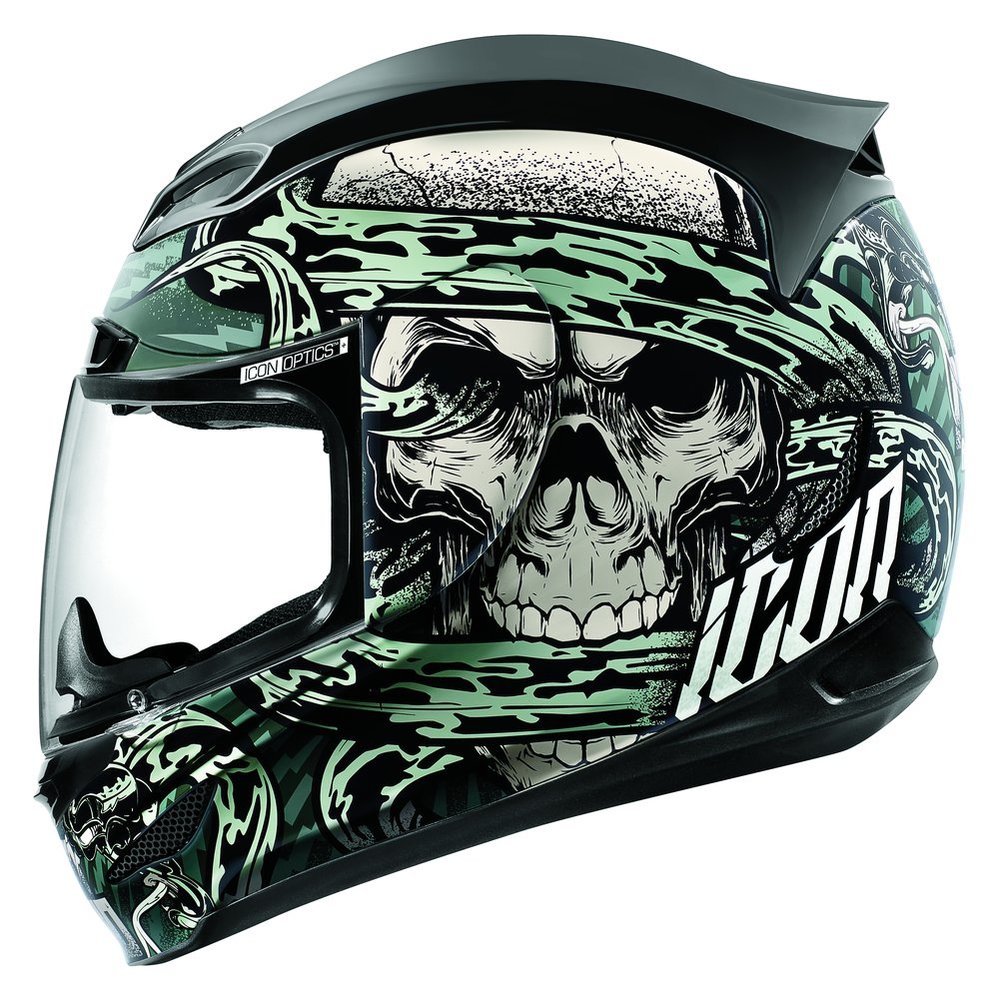 $185.00 Icon Airmada Vitriol Full Face Motorcycle Helmet #204396