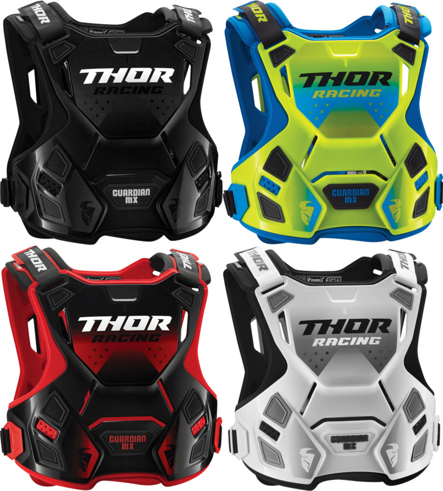 THOR GUARDIAN MX MENS ROOST DEFLECTOR MOTOCROSS CHEST BODY ARMOUR FLO GREEN 