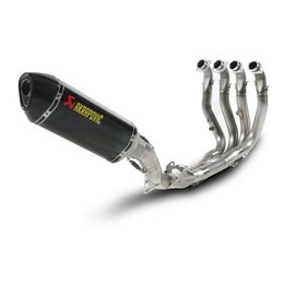 Stainless Steel Header, Stainless Steel Midpipe, Carbon Fiber Muffler, Carbon Fiber End Cap Akrapovic Racing 4:2:1 Full Exhaust System Ss Ss Cf Cf For Bmw S1000rr 2010-2013