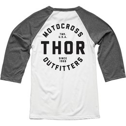 Thor Mens Outfitters 3/4 Sleeve Raglan T-Shirt White