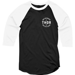 Thor Mens Outfitters 3/4 Sleeve Raglan T-Shirt Black