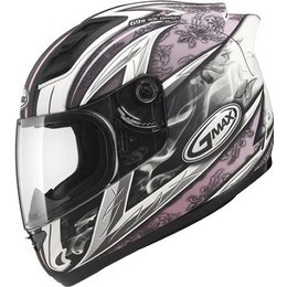 Flat White, Pink Gmax Gm69 Crusader Ii Full Face Helmet Flat White Pink
