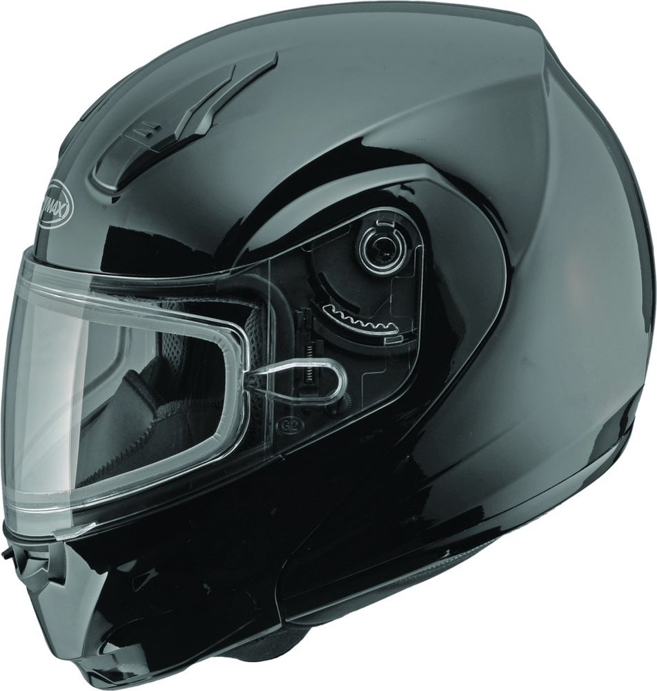 Black Modular Street Motorcycle Helmet DOT L GMax MD04 Hi ViZ Yellow