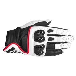 White, Black, Red Alpinestars Mens Celer Leather Gloves 2014 White Black Red