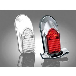 Chrome/red Kuryakyn Tombstone Taillight With Ts Mount For Kaw Vulcan 1600 Yam Road V-star