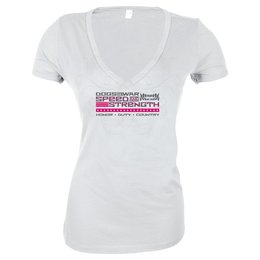 White Speed & Strength Womens Dogs Of War V-neck T-shirt 2013