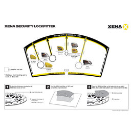 XENA XX15 Alarm Disc Lock - 14mm Pin, Stainless Steel, Anti-Theft Motorcycle Lock