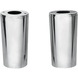 Drag Specialties +2 Inch Fork Slider Covers Pair For Harley Chrome 0411-0012