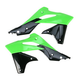 UFO Plastics Radiator Covers Shrouds Pair For Kawasaki KX250F KA04725-999 Green