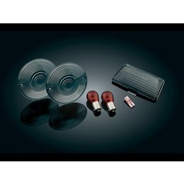 Red Kuryakyn Rear Smoke Lens Kit For Harley Flht Fl Flhr Flst