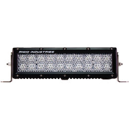 Rigid ATV E-Series 10 Inch Hybrid Diffused Light Bar Black With White LED 110512 Black