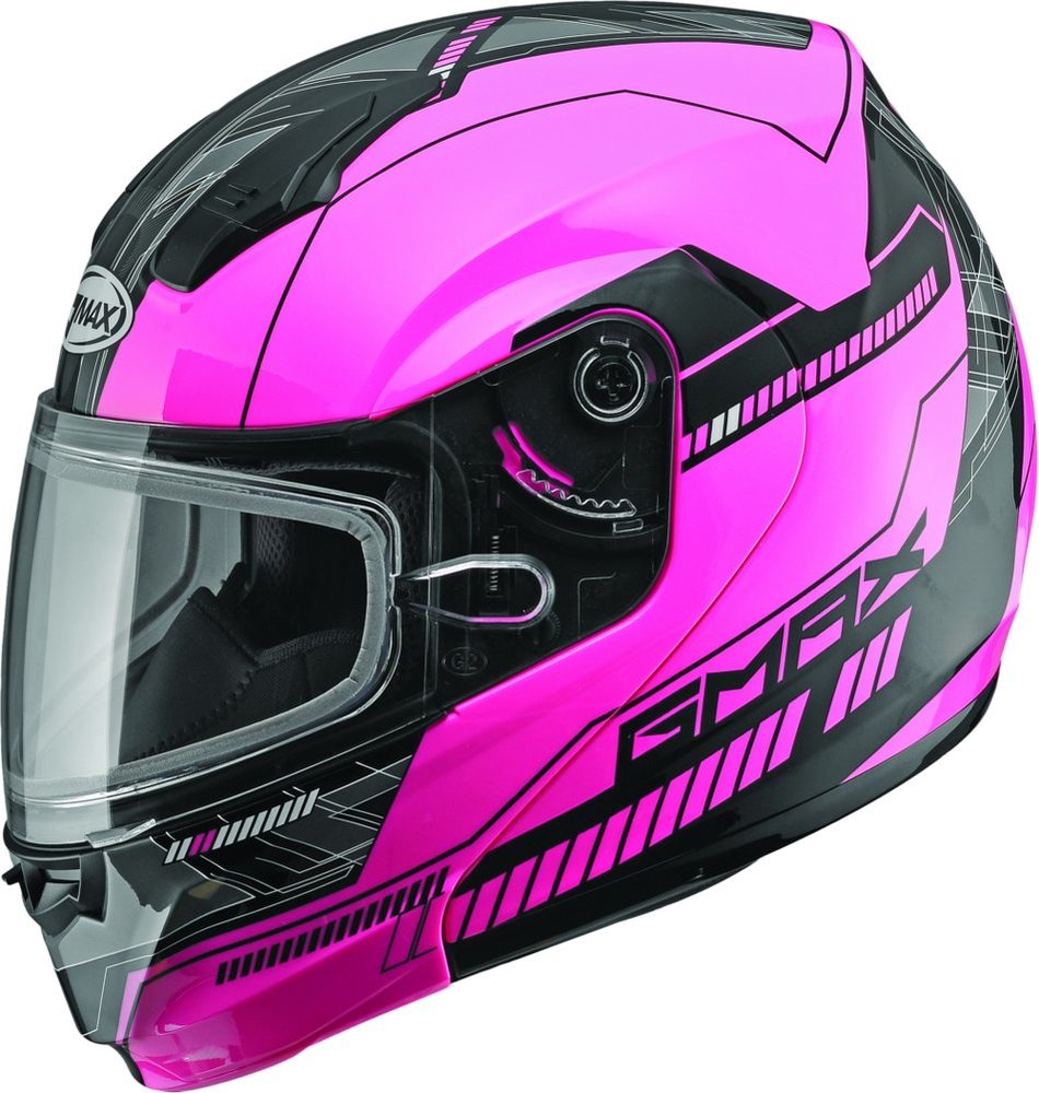 Womens Motorcycle Helmet With Pink Shield