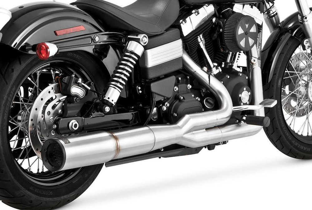 vance hines hi output 2 into 1 full exhaust system for harley davidson dyna