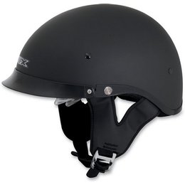 Flat Black Afx Mens Fx-200 Half Helmet With Dual Built-in Shields