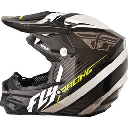 Black, White Fly Racing F2 Carbon Fastback Helmet Black White