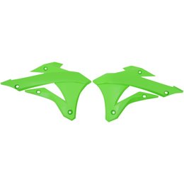 UFO Plastics Radiator Covers Shrouds Pair For Kawasaki Green KA04728-026 Green