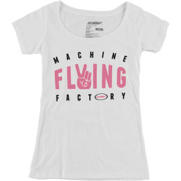FMF Womens Deuces Scoop Jersey Cotton T-Shirt White