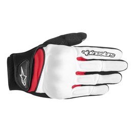 White, Black, Red Alpinestars Womens Stella Spartan Textile Gloves 2014 White Black Red