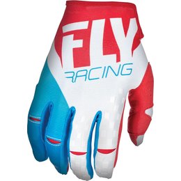 Fly Racing Youth Boys Kinetic Race Gloves Red