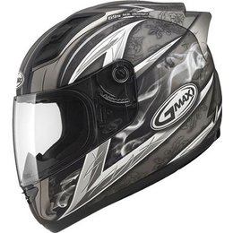 Flat Titanium, Dark Silver Gmax Gm69 Crusader Ii Full Face Helmet Flat Titanium Dark Silver