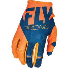 Fly Racing Youth Boys Kinetic Race Gloves Orange