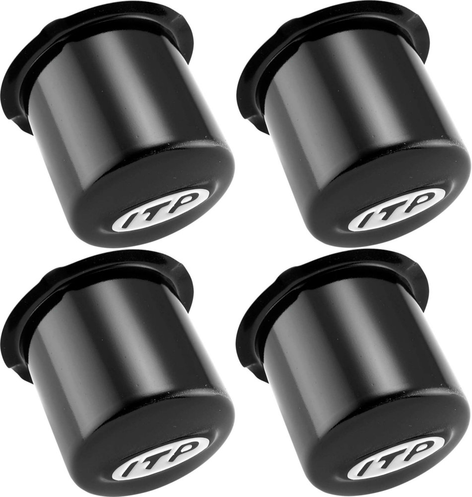 $21.95 ITP Steel Wheel Center Caps 4/110 Black 4 Piece #829708