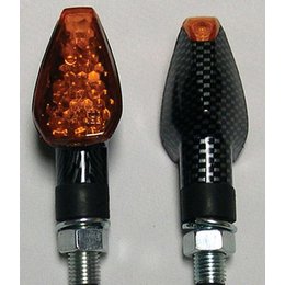Carbon Bodies, Amber Lenses Dmp Led Marker Lights Dual Indicator Short Carbon Amber