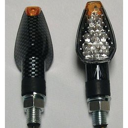 Carbon Bodies, Clear Lenses Dmp Led Marker Lights Dual Indicator Short Carbon Clear