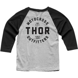Thor Youth Boys Outfitters 3/4 Sleeve Raglan T-Shirt Black