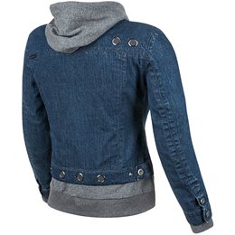 Speed & Strength Womens Fast Times Armored Textile Denim Hoody Jacket Blue