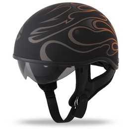 Orange Fly Racing .357 Flame Half Helmet 2013